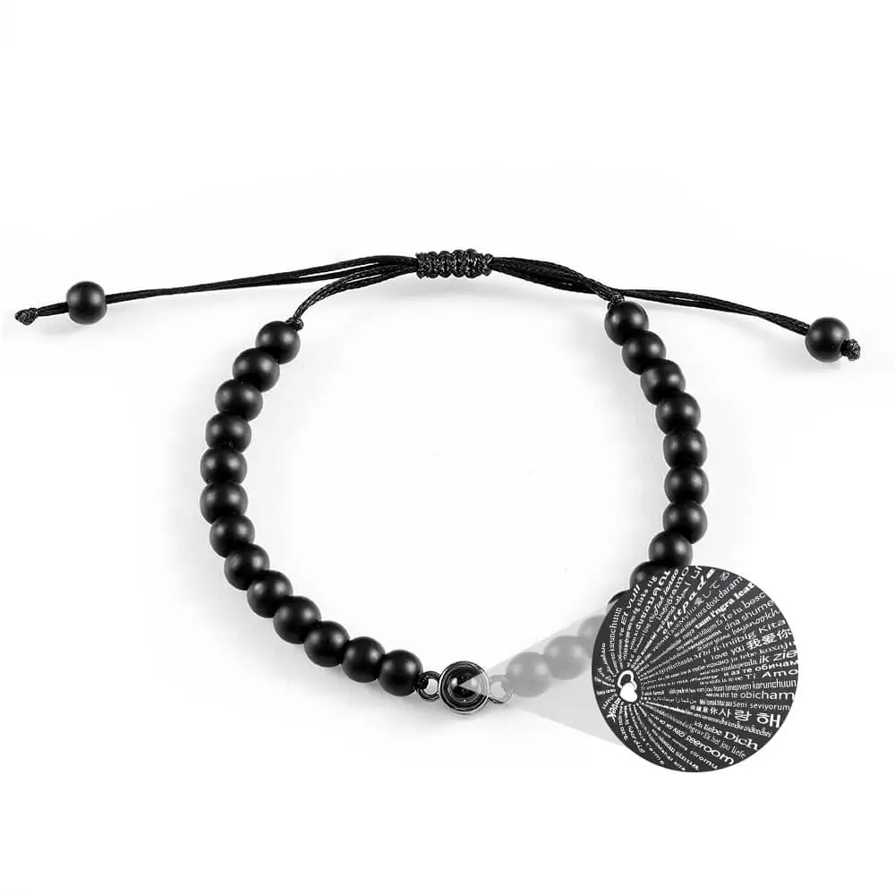 Custom Bead Photo Projection Bracelet