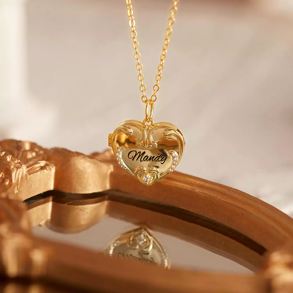 Custom Heart Necklace With Love Guardian