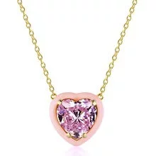 Enamel Candy Color Heart Necklace