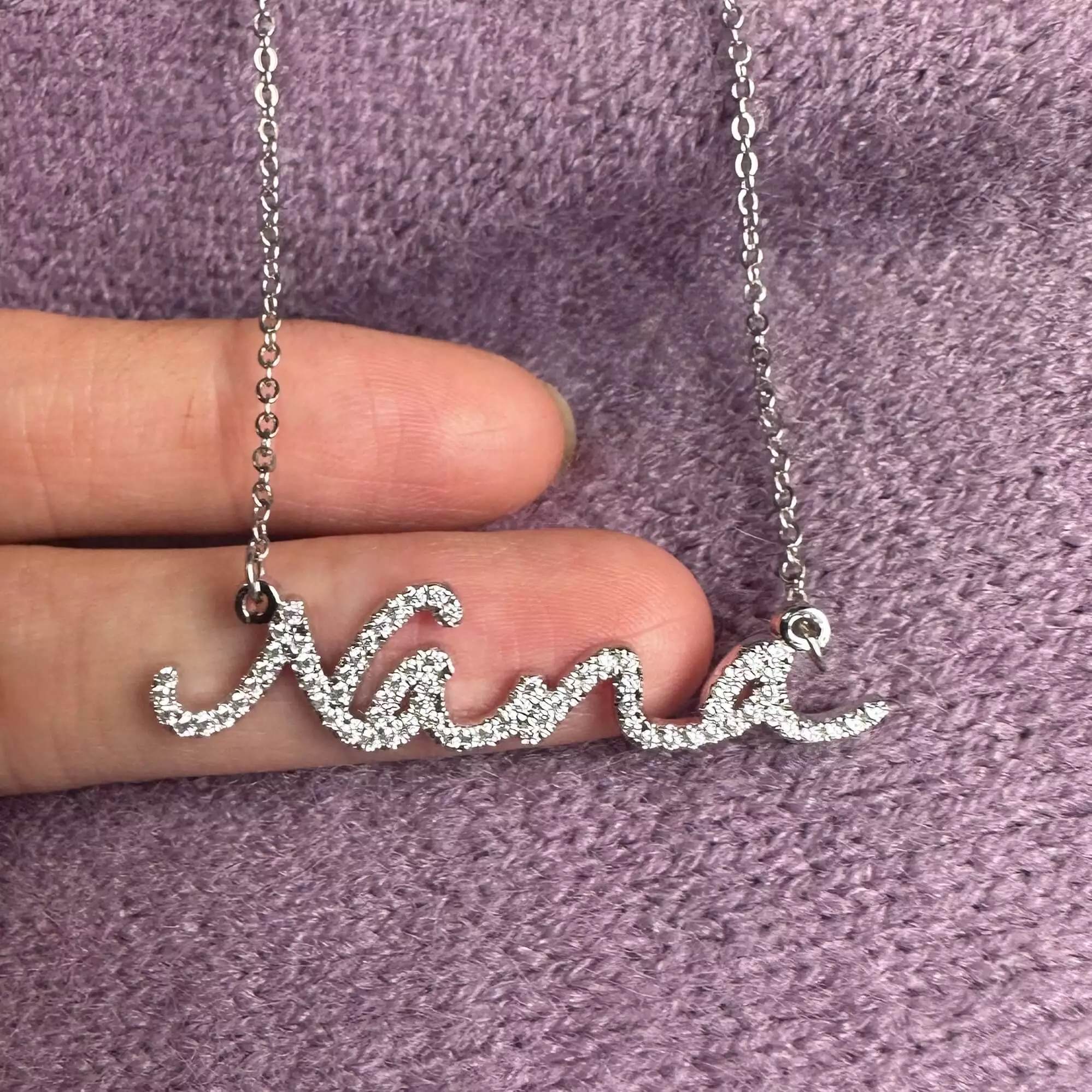 Customed Inlaid Zircon Name Necklace