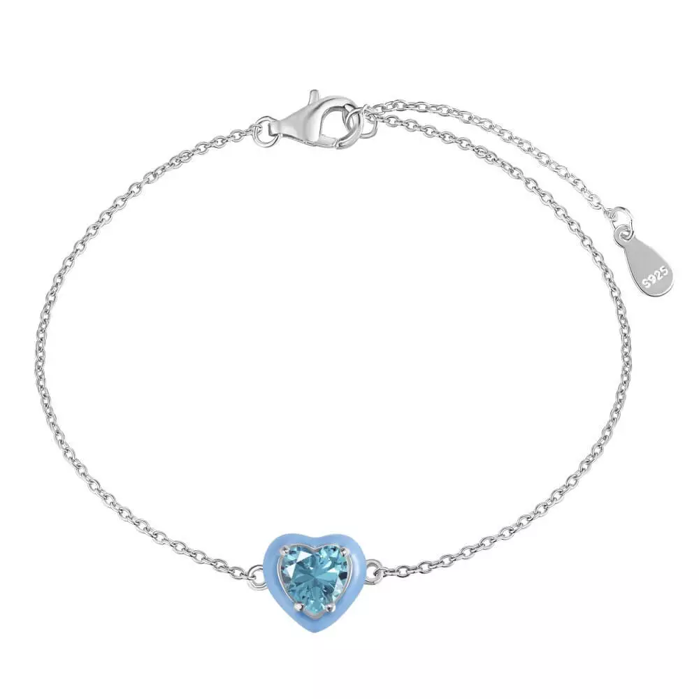 Enamel Macaron Round Heart Bracelet