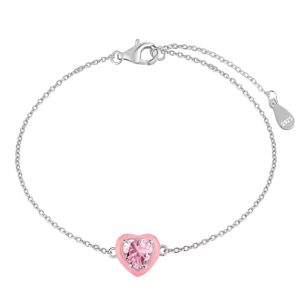 Enamel Macaron Round Heart Bracelet