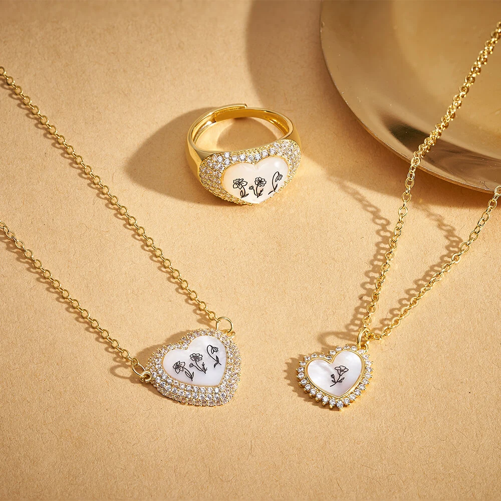 birth month flower necklace