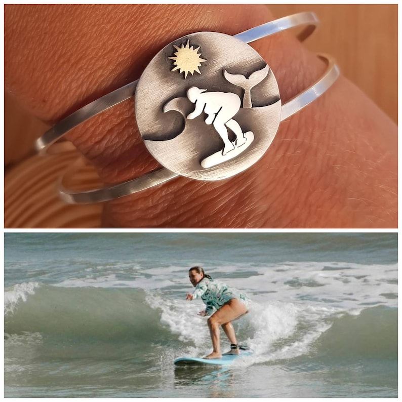 Custom Sporty Silver cuff Bracelet 