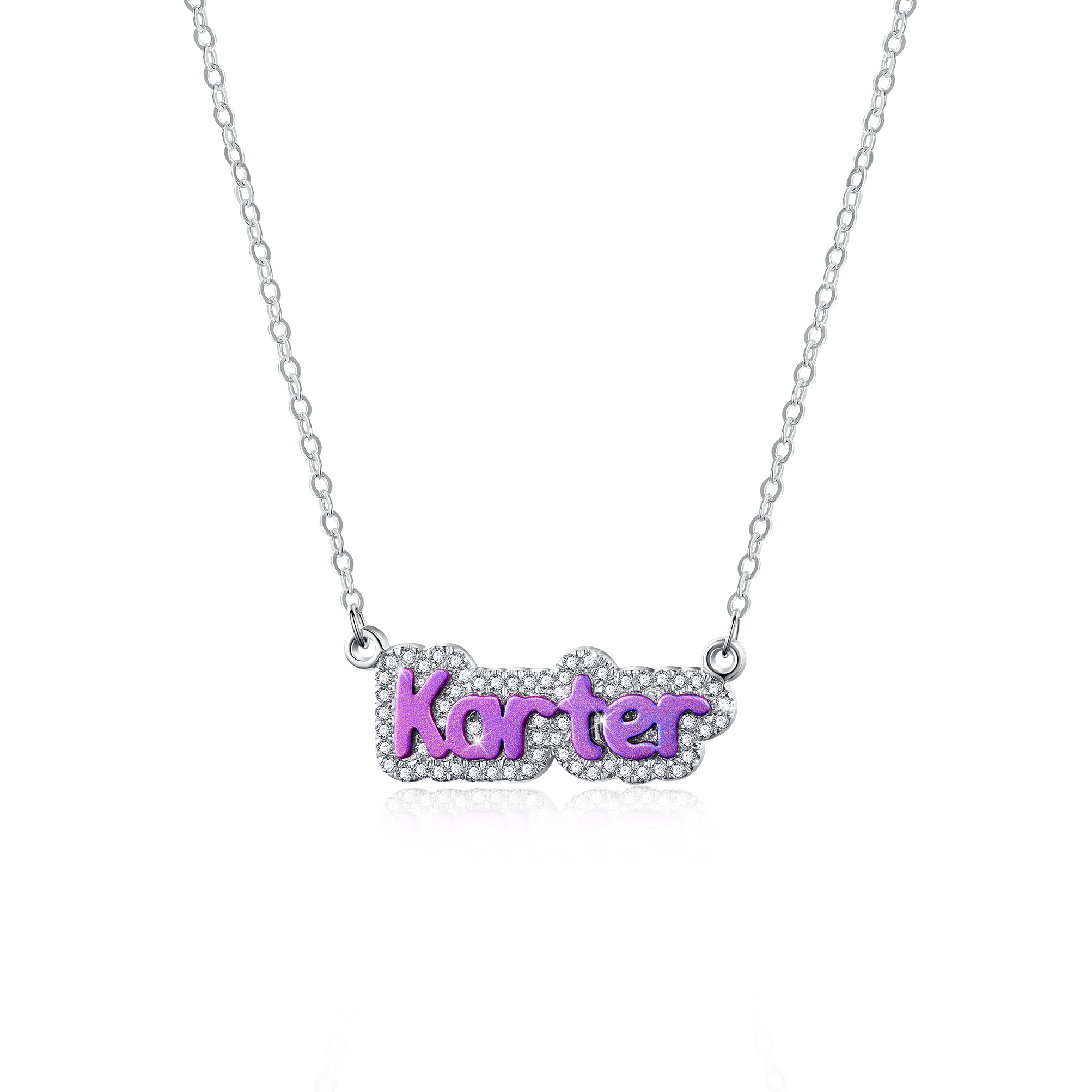 Titanium Steel Colorful Personalized Name Necklace