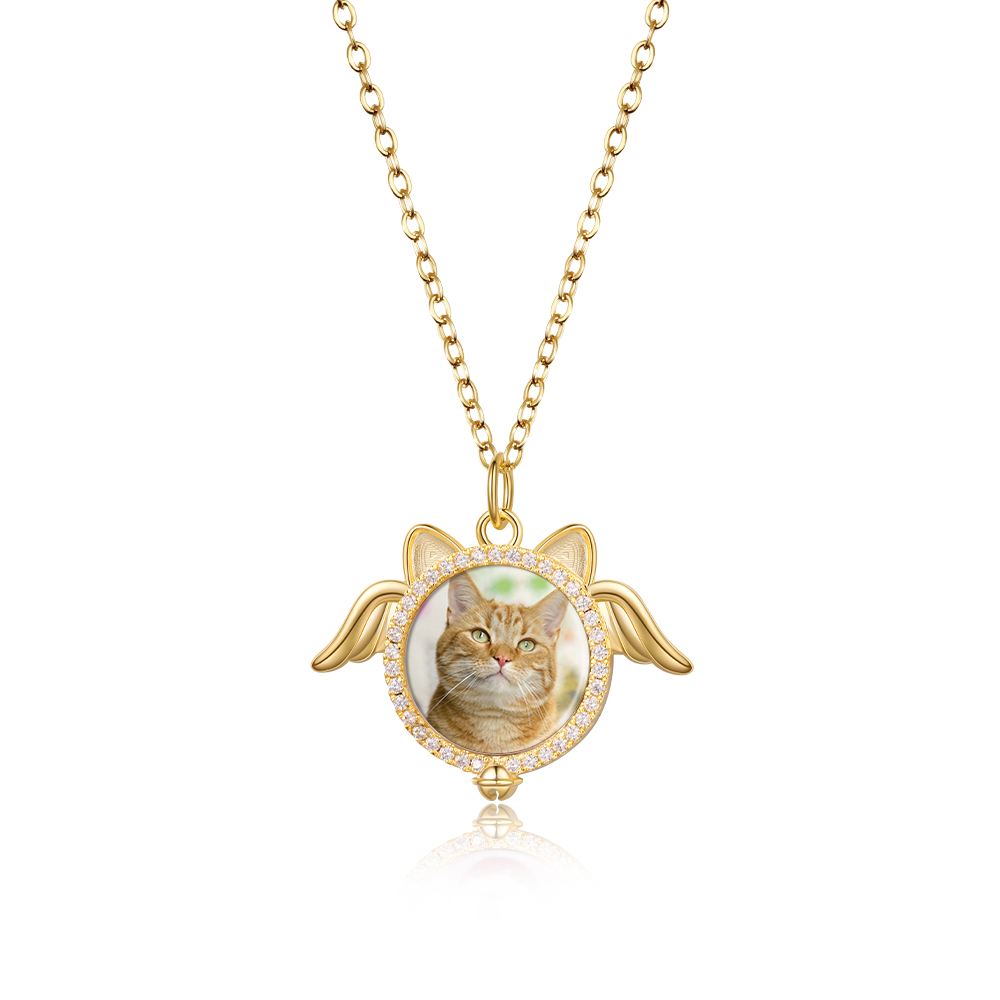 Necklace for Cat Shape Pendant With Photo