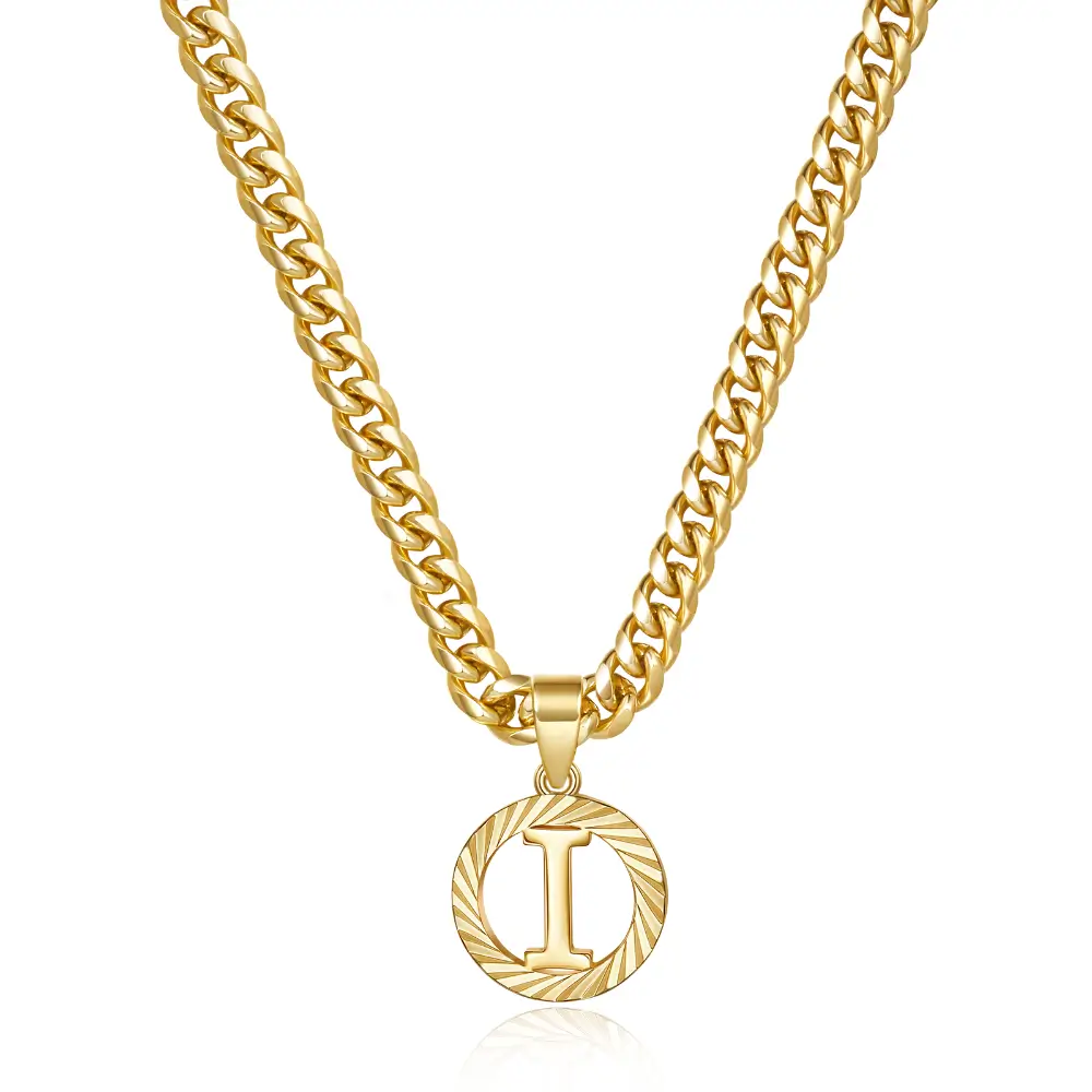 Gold Initial Letter Necklace 