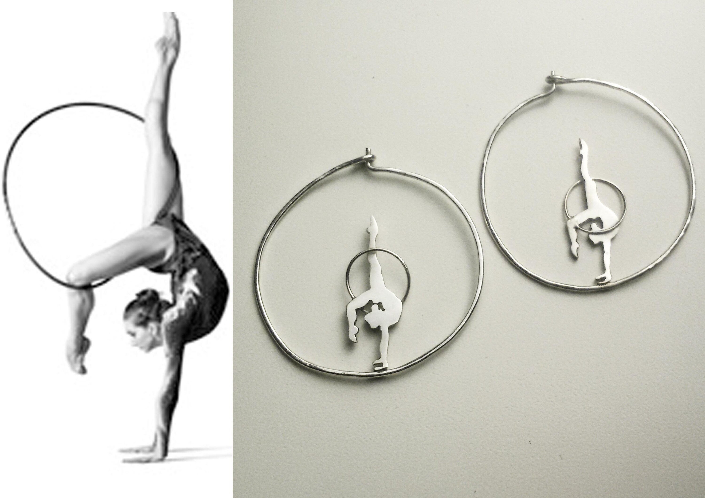 Personalized rhythmic gymnastic earrings