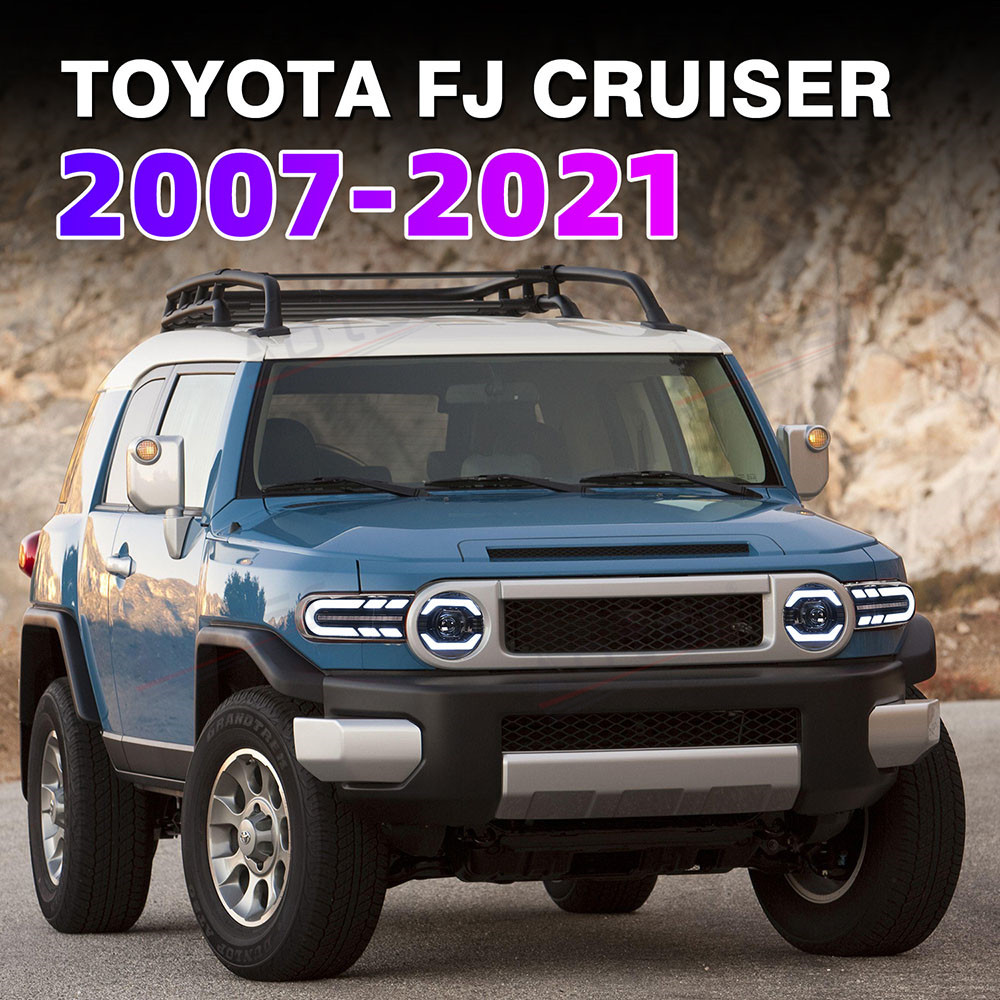 2PCs Car LED Light For Toyota FJ Cruiser 2007-2020 Headlight Assembly 