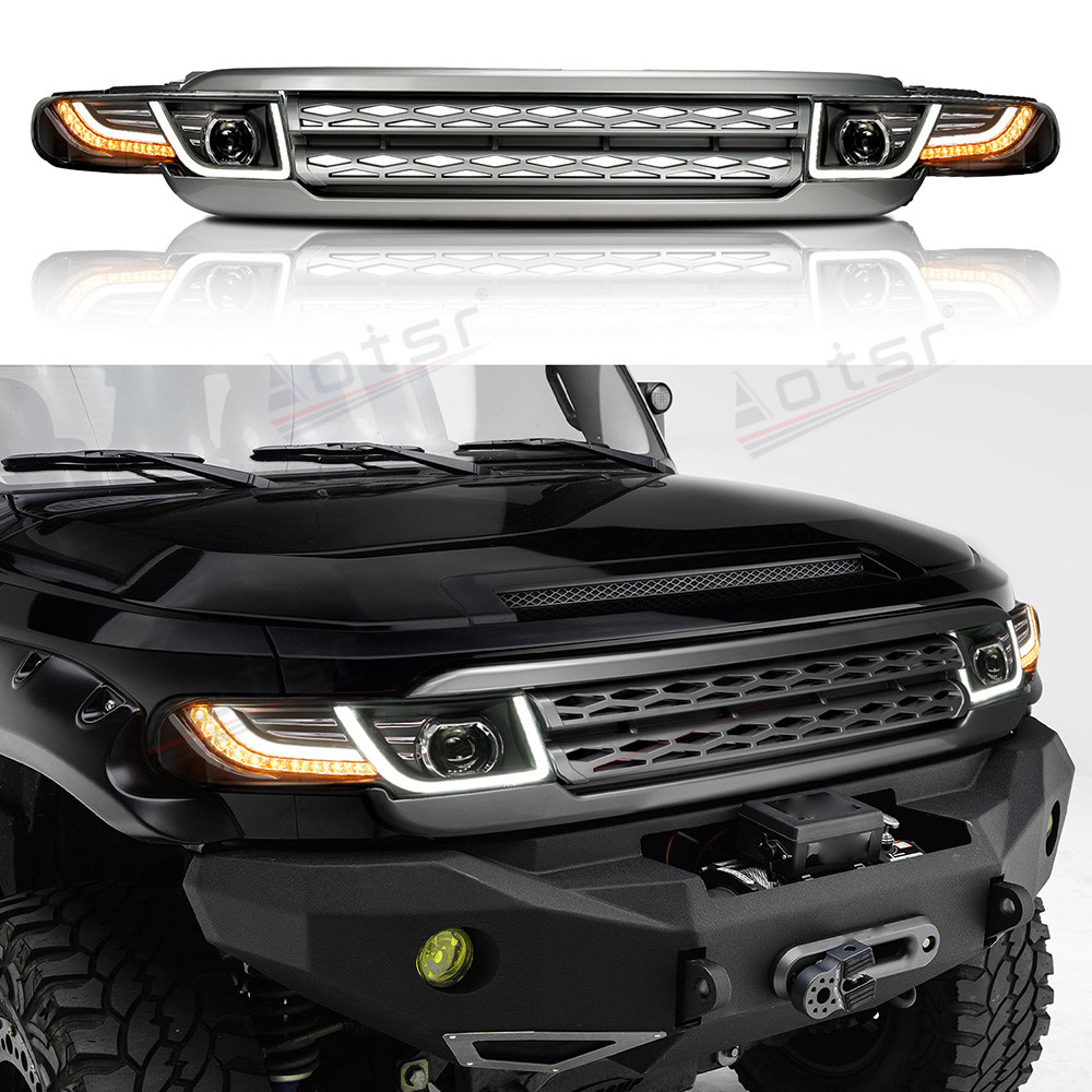 2PCs Car LED Light Headlight For Toyota FJ Cruiser 2007-2020 Grille