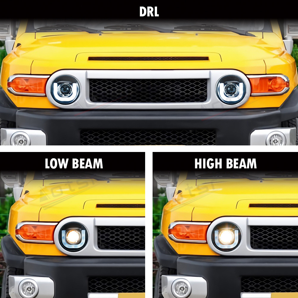 2PCs Car LED Light Headlight Assembly For Toyota FJ Cruiser 2007-2020