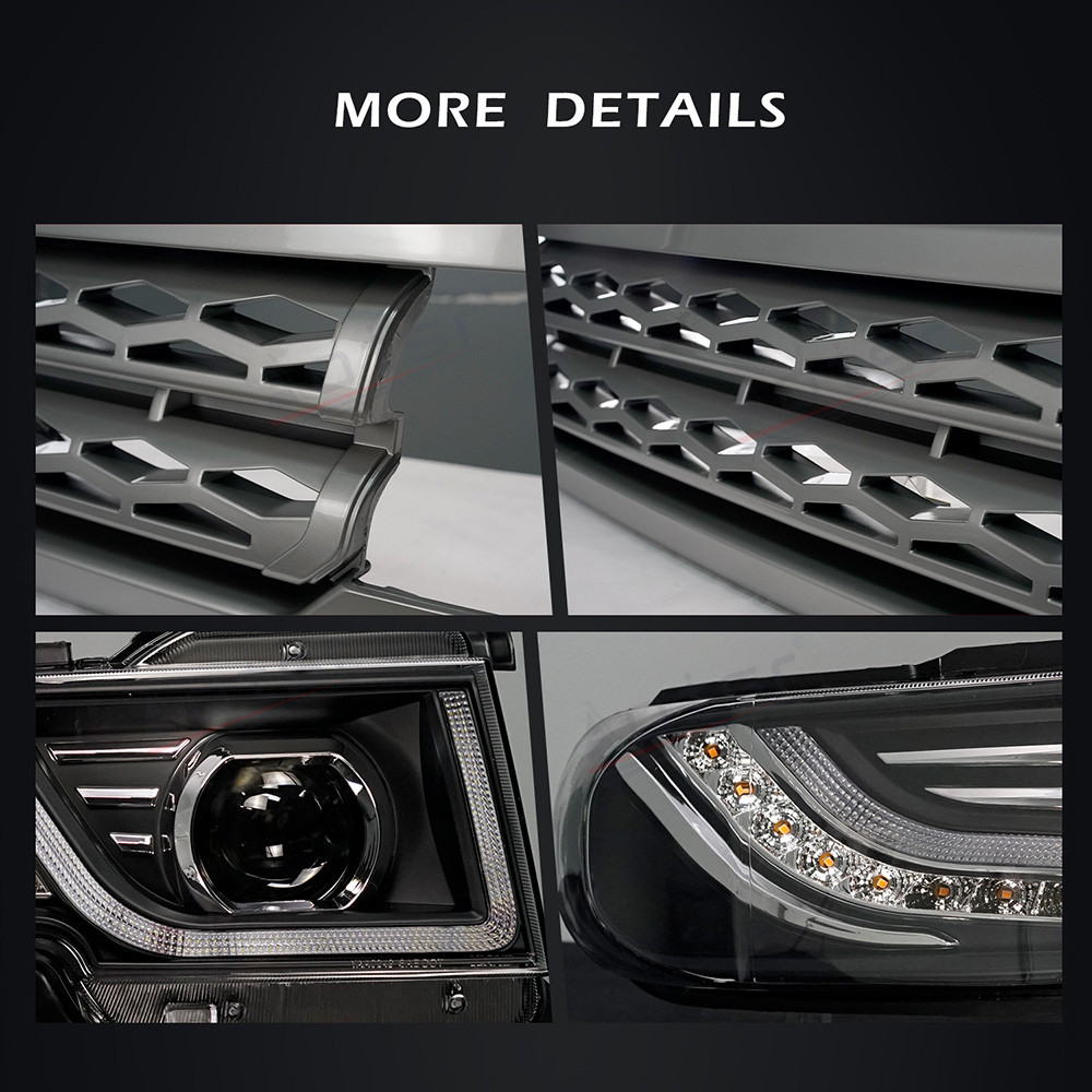 2PCs Car LED Light Headlight For Toyota FJ Cruiser 2007-2020 Grille