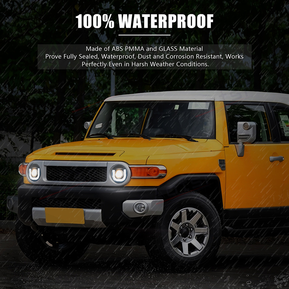 2PCs Car LED Light Headlight Assembly For Toyota FJ Cruiser 2007-2020