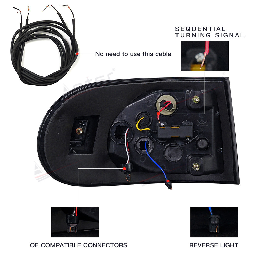 2PCs Car LED Light Tail Lamps Assembly For Toyota FJ Cruiser 2007-2020