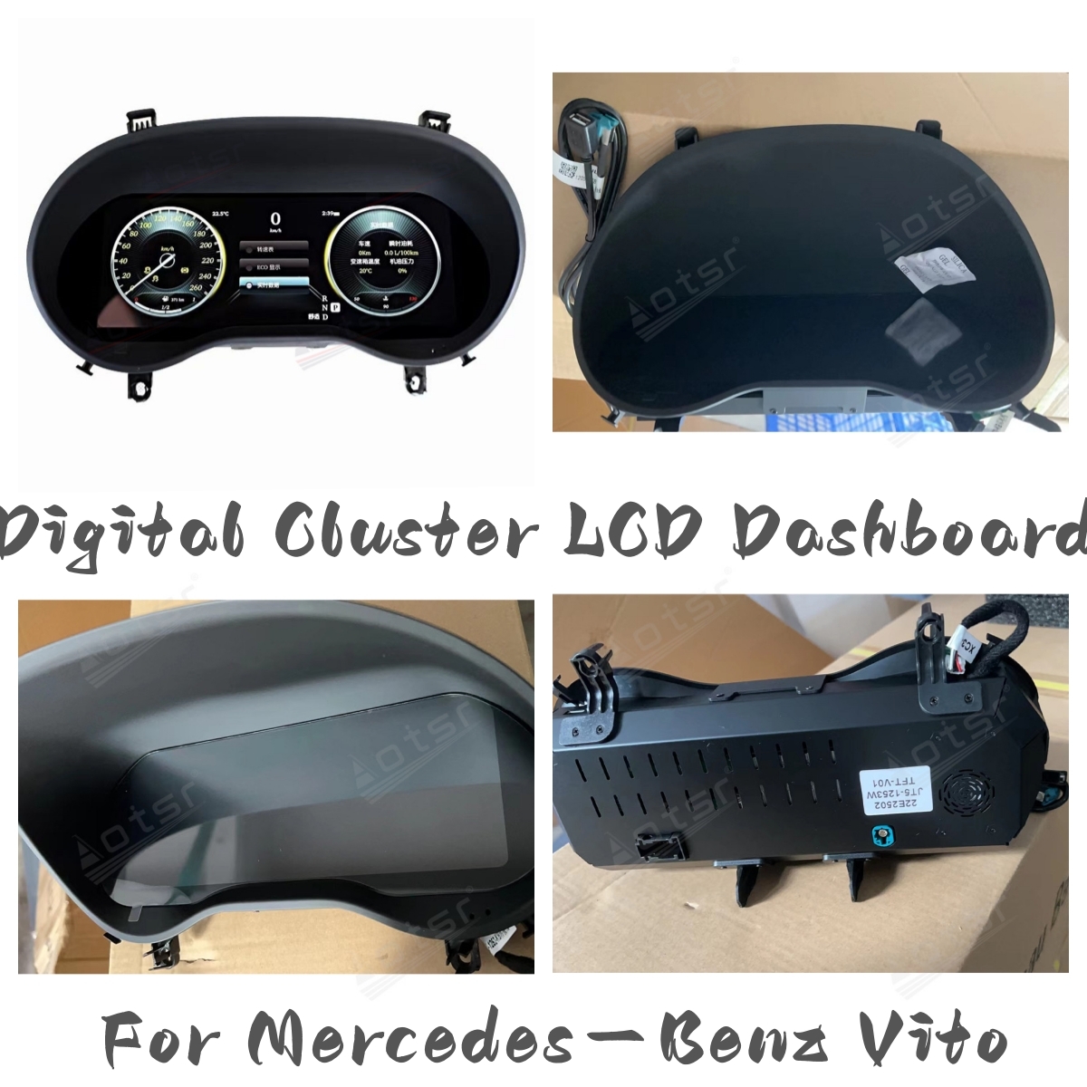 Car Screen Digital Cluster For Mercedes-Benz Vito LCD Dashboard Instru