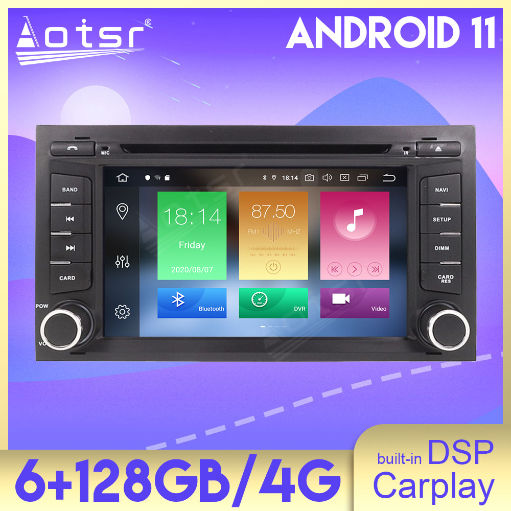Android 11 Auto Stereo 6+128GB DSP Carplay GPS Navigation For Seat Leon 2012 2013 2014 2015 2016 2017 Multimedia Car Radio Player Head Unit