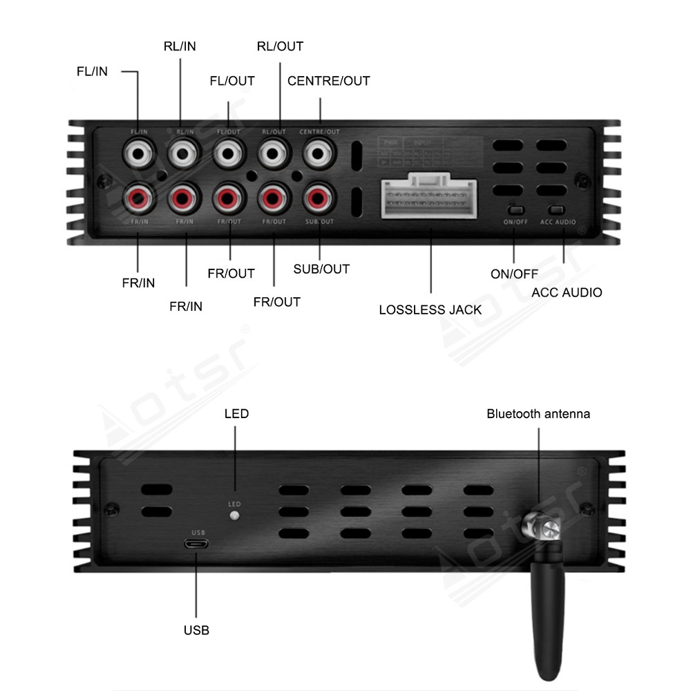 Car Intelligent Audio Processor DSP Power Amplifier Audio Professional Grade Lossless Sound Quality Head Unit Bluetooth Playing