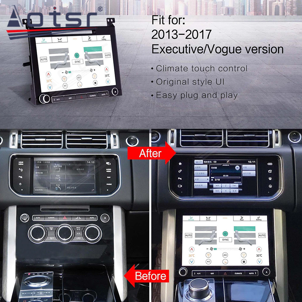 Android For Land Rover Range Rover SVA LWB L405 2012 2013 - 2018 Car Multimedia Radio Player Stereo GPS Navi AC Board Head Unit-Aotsr official website
