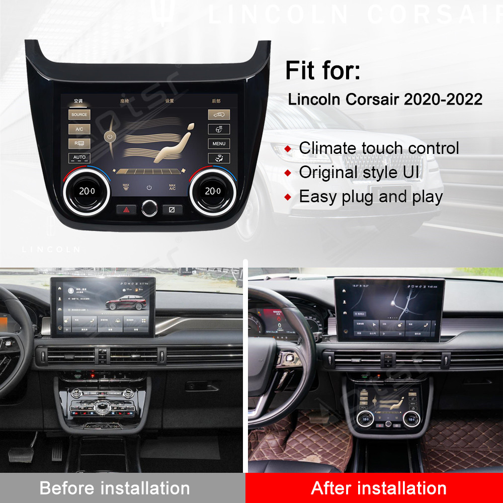 AC Panel Air Conditioner Climate Control For Lincoln Corsair 2020 2021 2022 Touch Stereo Board Screen Headunit Original Style
