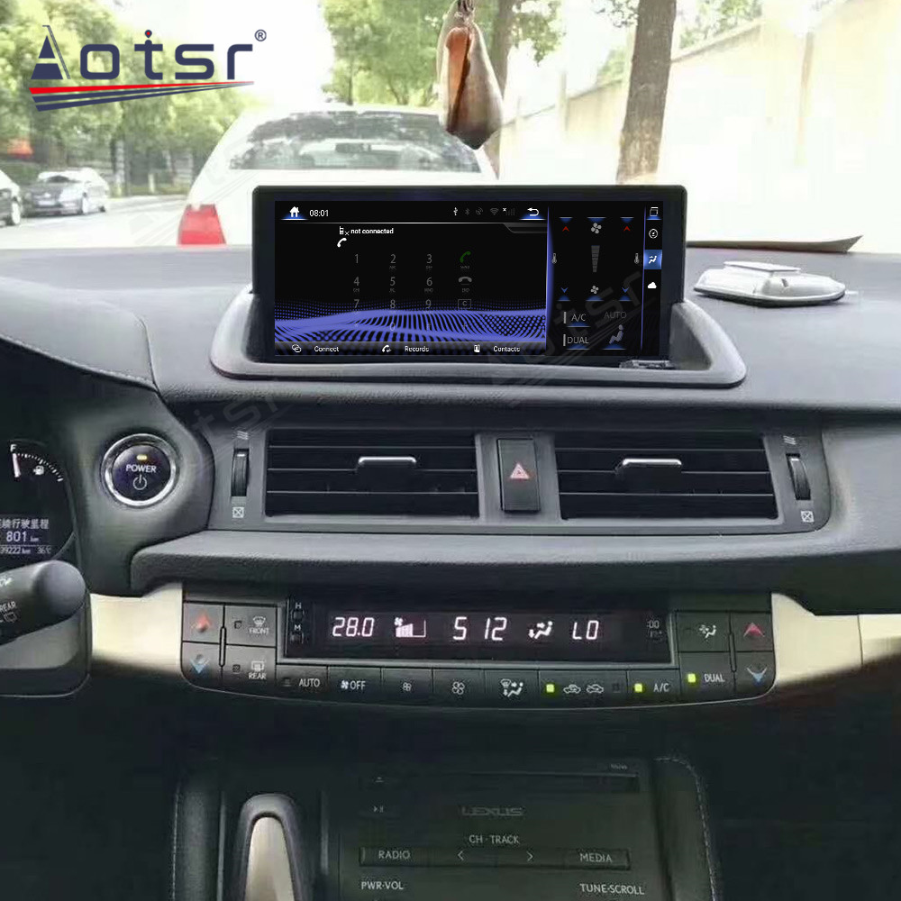 Android 10.0 multimedia player with GPS navigation stereo main unit DSP  suitable for Lexus CT