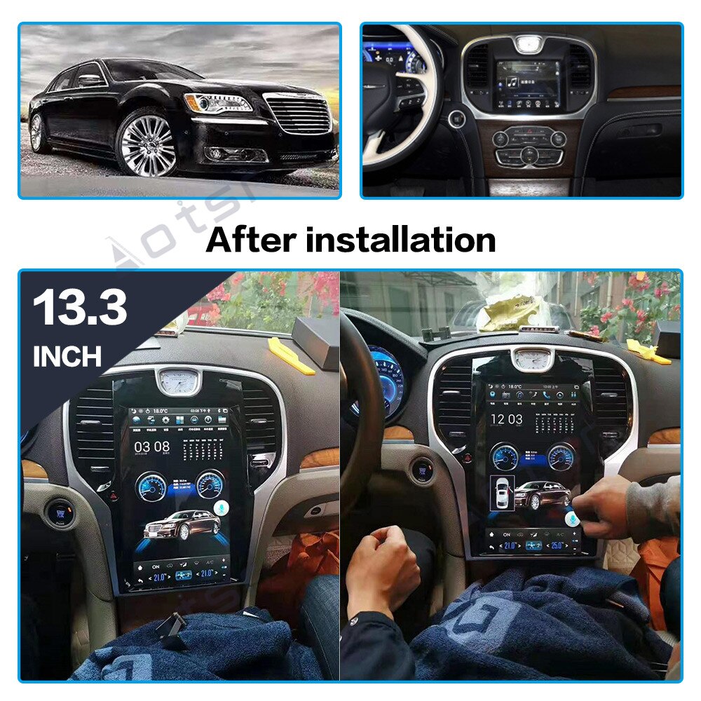 For Chrysler 300C 2013 - 2019 Android Radio Car Multimedia Player For Lancia Thema 2012 - 2019 Tesla Screen Car GPS Navigation
