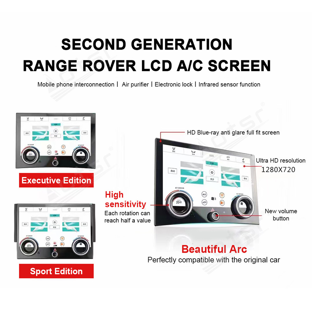 AC Panel For Land Rover Range Rover 2013-2017 Air Conditioner Climate Control Touch Stereo Board LCD Screen Display Headunit