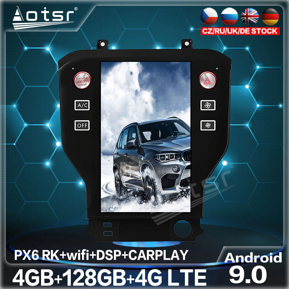 128GB Tesla Big Screen Multimedia For Ford Mustang Car GPS Navigaiton 2015 - 2019 Radio Tape Recorder DVD Video Player Stereo 2K-Aotsr official website