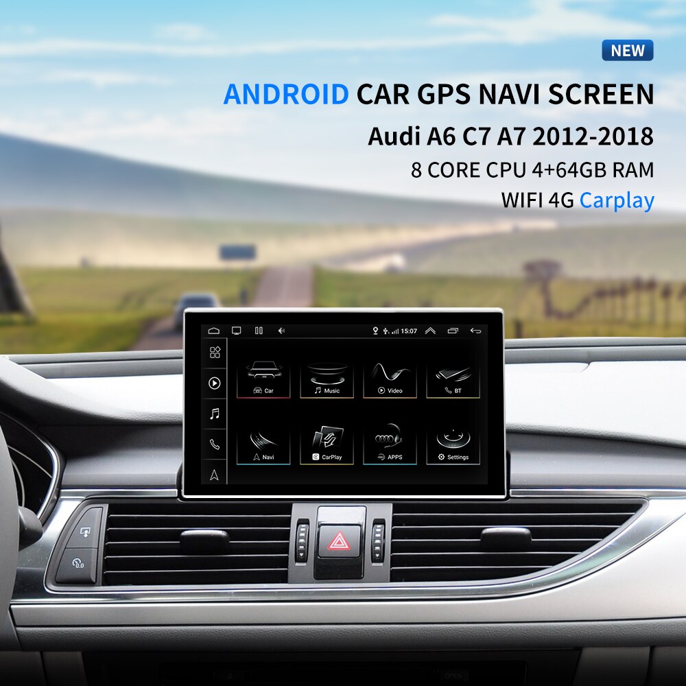 8-Core Android 10 System Car Multimedia Stereo For Audi A6 C7 A7 2012-2018 WIFI 4G 4+64GB Carplay IPS Touch Screen GPS Navi Unit-Aotsr official website