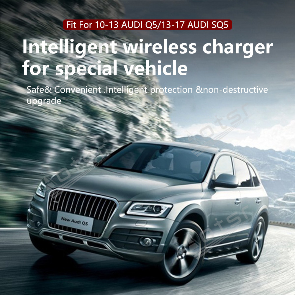 Wireless Car Charger For Audi Q3 2019-2021 Intelligent Infrared Fast Phone Holder Temperature Control Hidden Design
