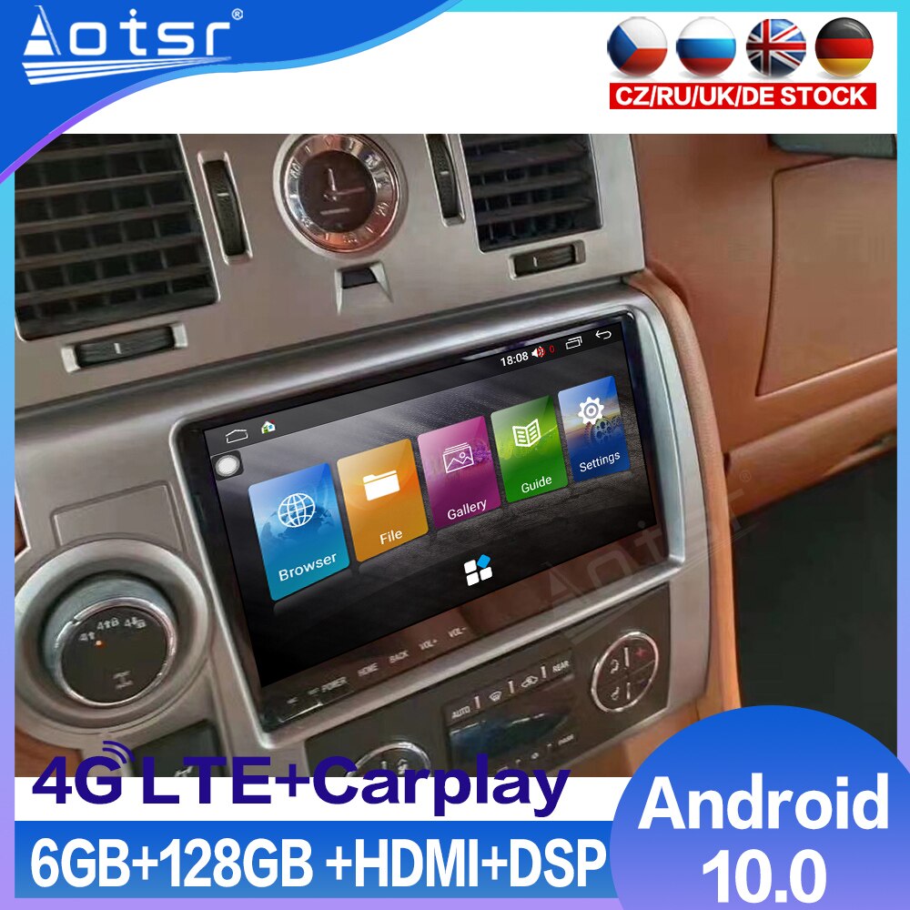 For Hummer H2 2005 - 2008 Car Radio Multimedia Player Touch Screen GPS Navigation 6GB+128GB Android 10.0 Audio Stereo Head Unit-Aotsr official website