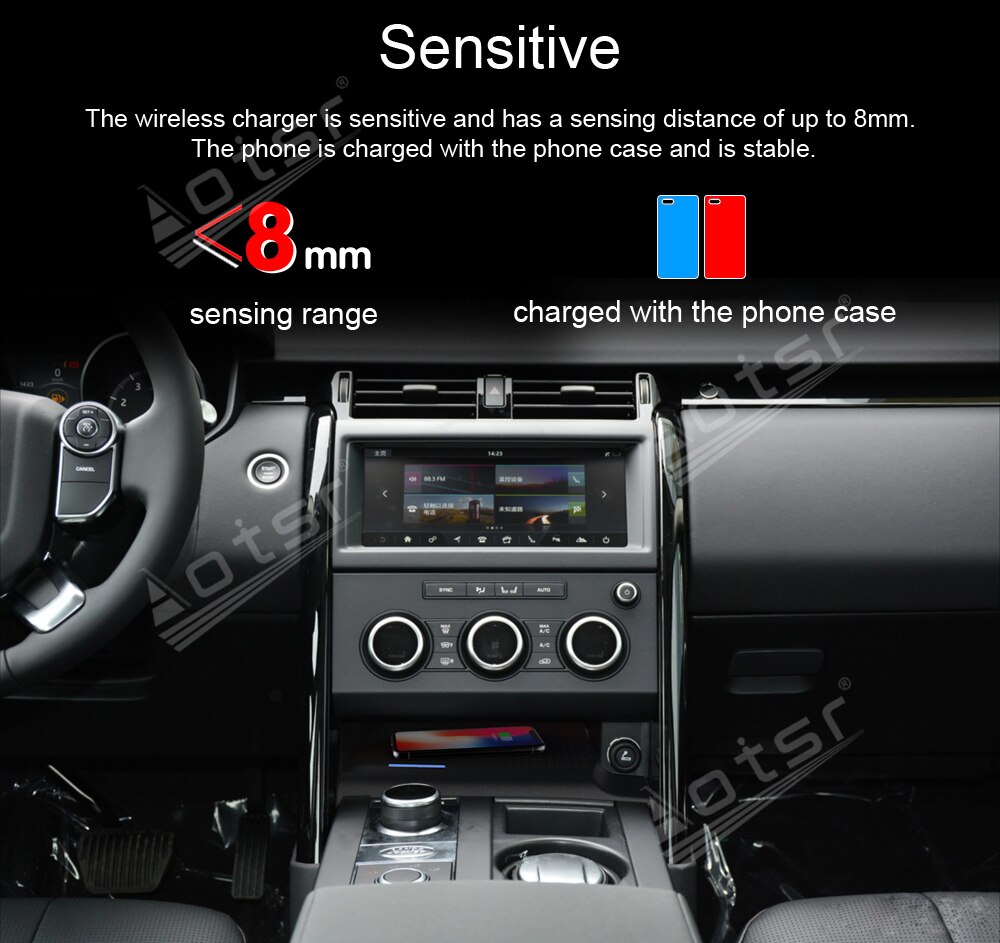 QI Car Wireless Charger For  Land Rover Discovery 5 Intelligent Infrared Fast Charging Phone Holder for iPhone Samsung Huawei-Aotsr official website