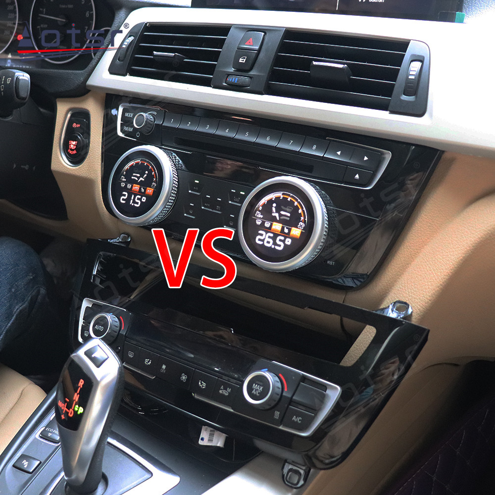 AC Panel Air Conditioner Climate Control For BMW 3 Series 2013-2019 Knob Setting Touch Board Screen Head Unit 32-color Ambient Light