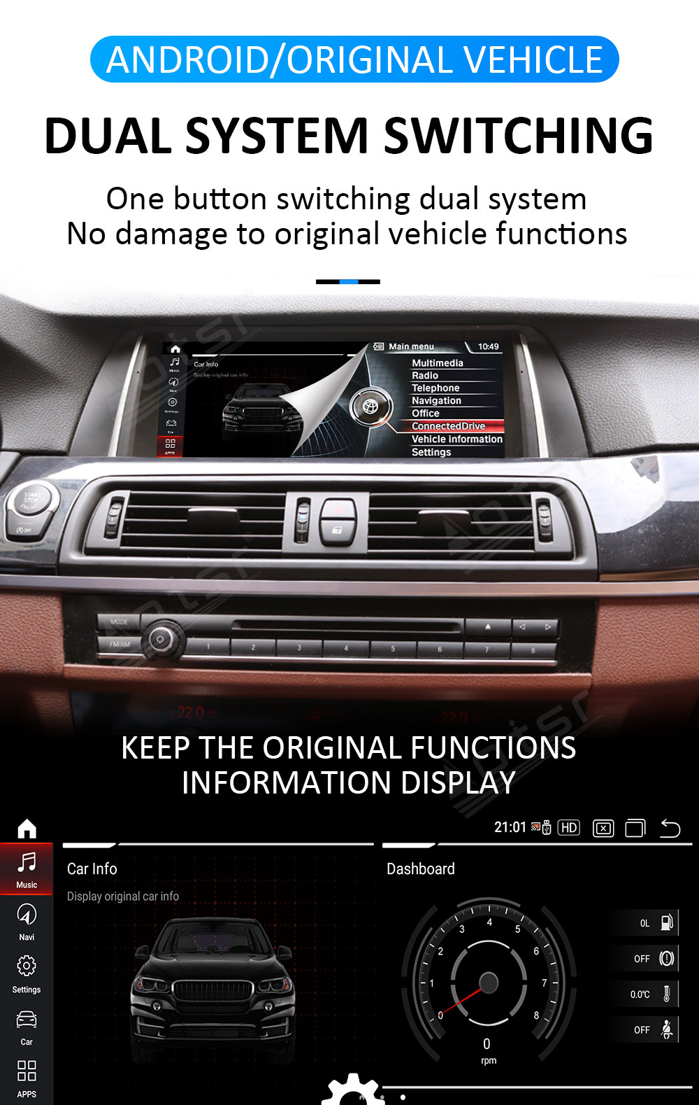 Android 11 DSP For BMW 5 Series 2003-2017 E60 F07 F10 F11 CCC CIC NBT GPS Auto Radio Stereo Multimedia Player Carplay Head Unit