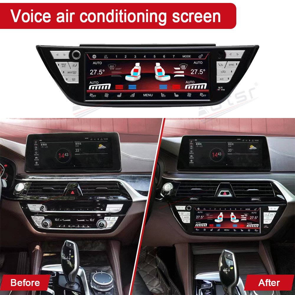 AC Panel Voice Air Conditioner Climate Control For BMW 5 G30 G31 2018 2019 2020 2021 2022 Touch LED Digital Board Screen Head