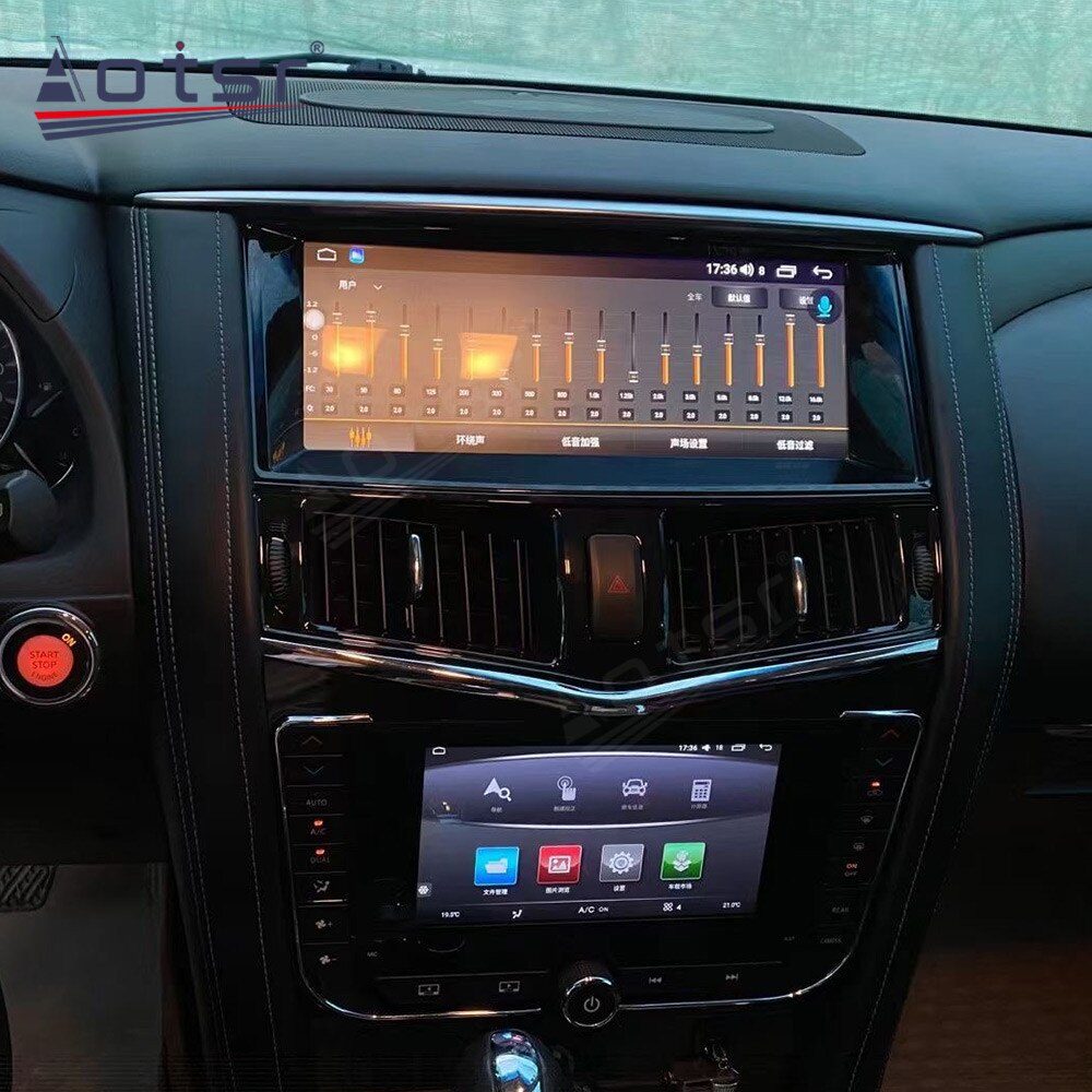 Car GPS Navigation Multimedia Player For Nissan Patrol Y62 Android Car Radio Tape Recorder 64GB Carplay Big Screen Stereo Unit-Aotsr official website