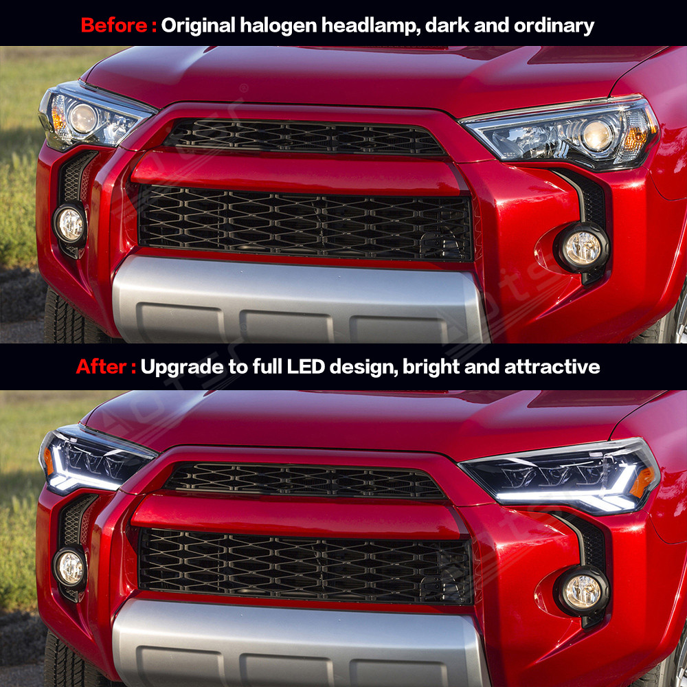 2PCs Car LED Light For Toyota 4 Runner 2014-2021 Headlight Assembly