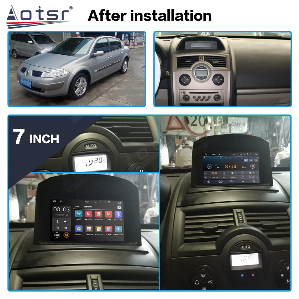 For Renault Megane 2 2002 - 2009 Android Radio Multimedia Player Audio Car GPS Navigation Touch Screen Carplay Head Unit Stereo-Aotsr official website