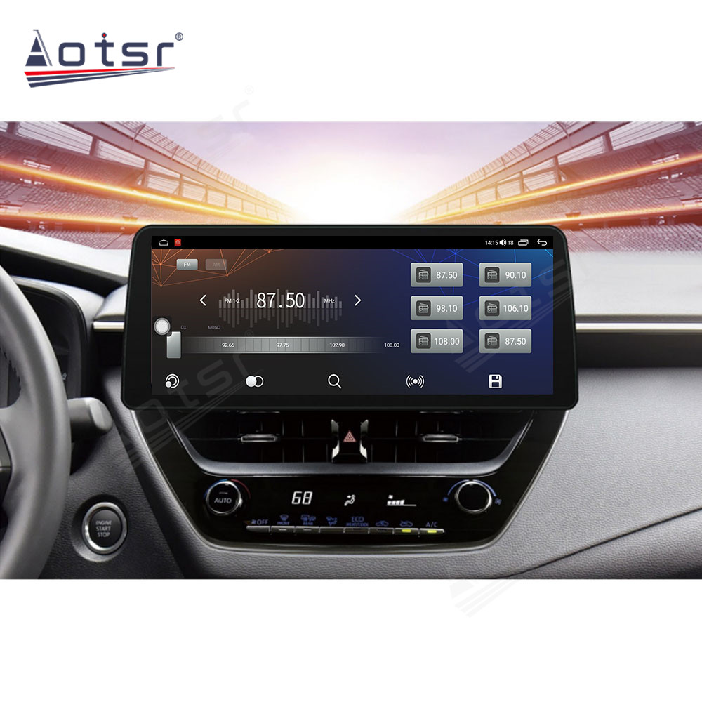 Android 10.0 multimedia player with GPS navigation stereo main unit DSP  6GB + 128GB suitable for Toyota Corolla 19+ 12.3