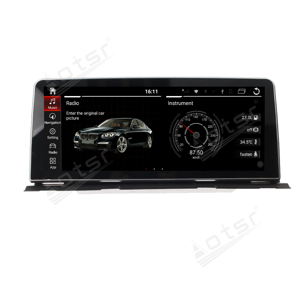 12.5 Android 11.0 8+128 Car GPS Navigation For BMW 6 Series 6GT F06/F12 Auto Stereo Headunit Multimedia Player Radio Tape Recor