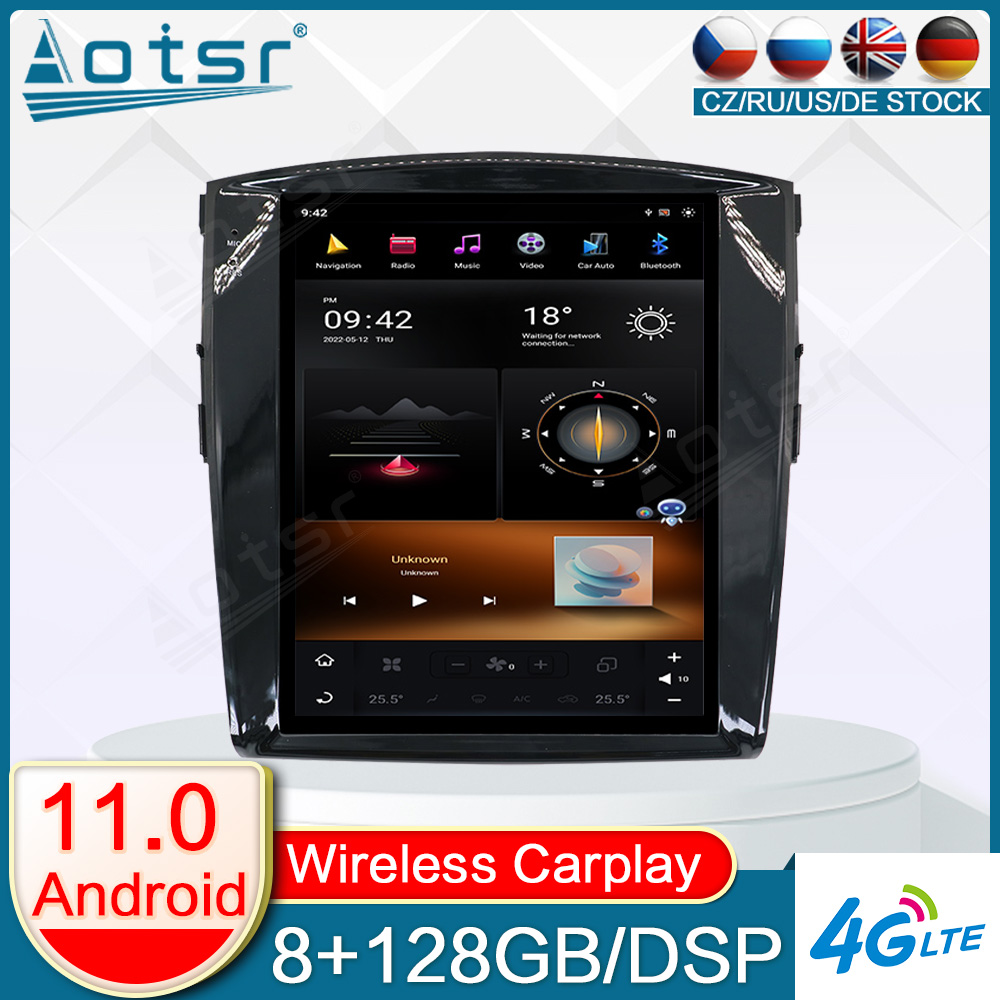 12.1" Vertical Screen Car Radio For Mitsubishi Pajero Sport V97 V93 Rockford GPS Tesla Carplay Android 11.0 Car Multimedia-Aotsr official website