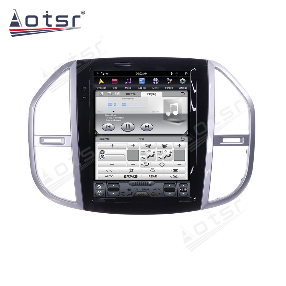 [PX6 Six-Core]Tesla Vertical Screen Car Radio GPS Navigation For Mercedes-Benz Vito 2016-2019 Android 9.0 Multimedia Player Auto Stereo Head Unit-Aotsr official website