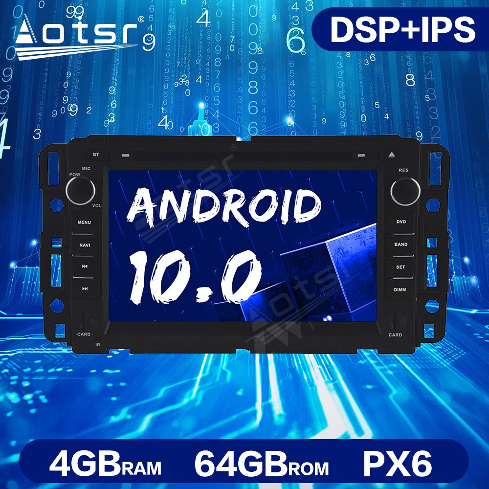 Android 11.0 6GB+128GB DSP Car Multimedia Audio Radio For GMC Yukon Tahoe 2007-2012 Car GPS Navigation Unit Radio Tape Recorder-Aotsr official website