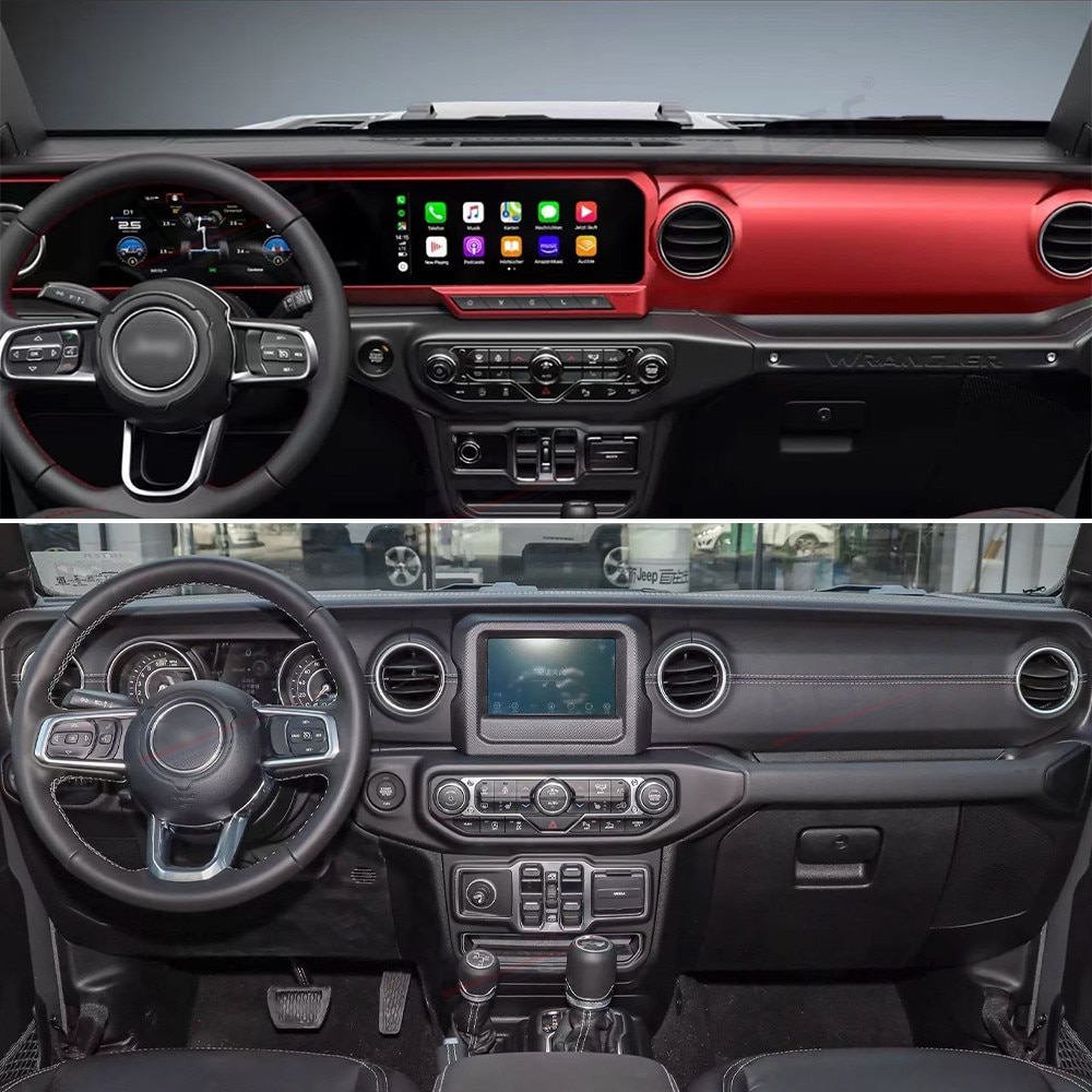Strip screen Linux Car Radio For Jeep Wrangler JL 2018 - 2021 Multimedia Auto Video DVD Player Navigation Stereo GPS Head Unit-Aotsr official website
