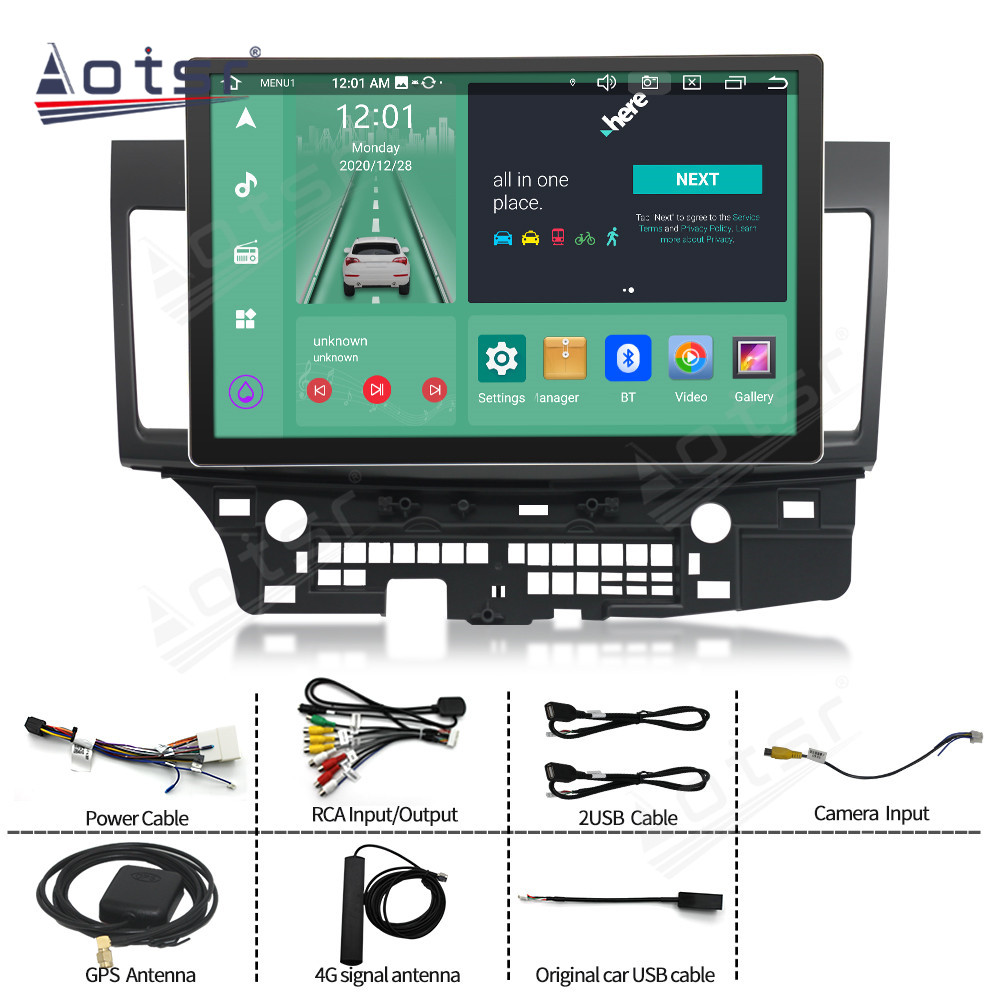 13.3 Inch Android 12 Auto For Mitsubishi Lancer 2007-2015 Car Multimedia Player GPS Navigation Auto Radio Stereo Head Unit 
