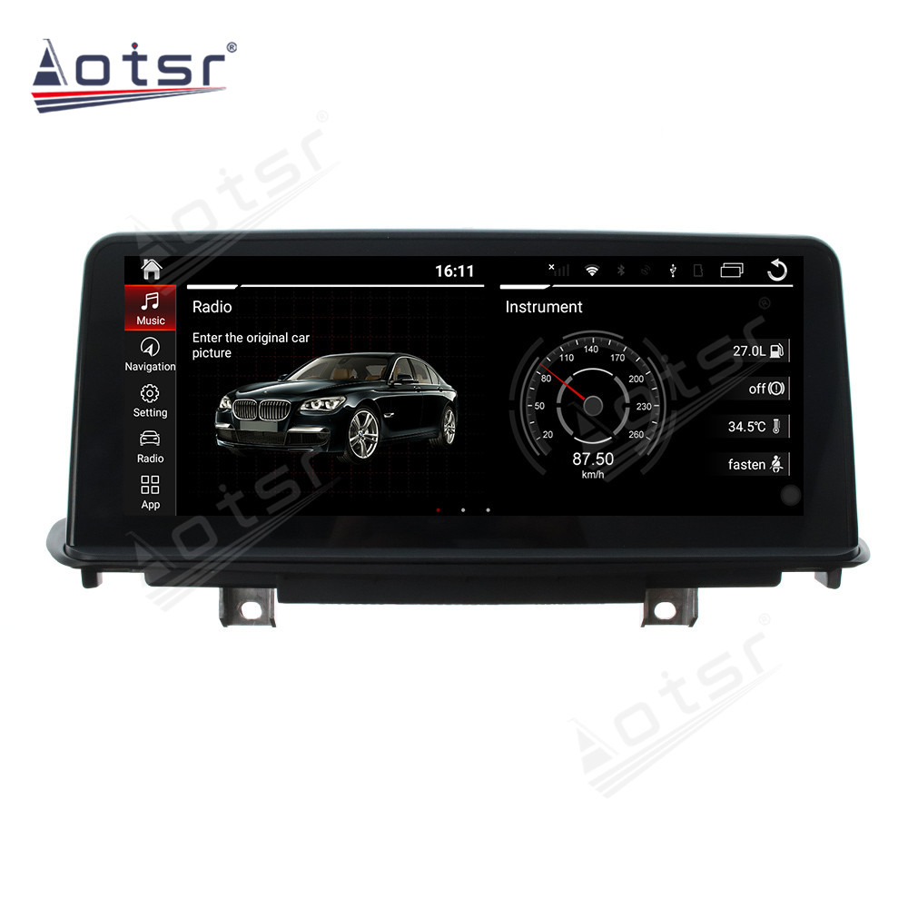 Android 10.0 multimedia player with GPS navigation stereo main unit DSP  8GB + 128GB suitable for BMW 14-18 X5 X6-NBT base-Aotsr official website