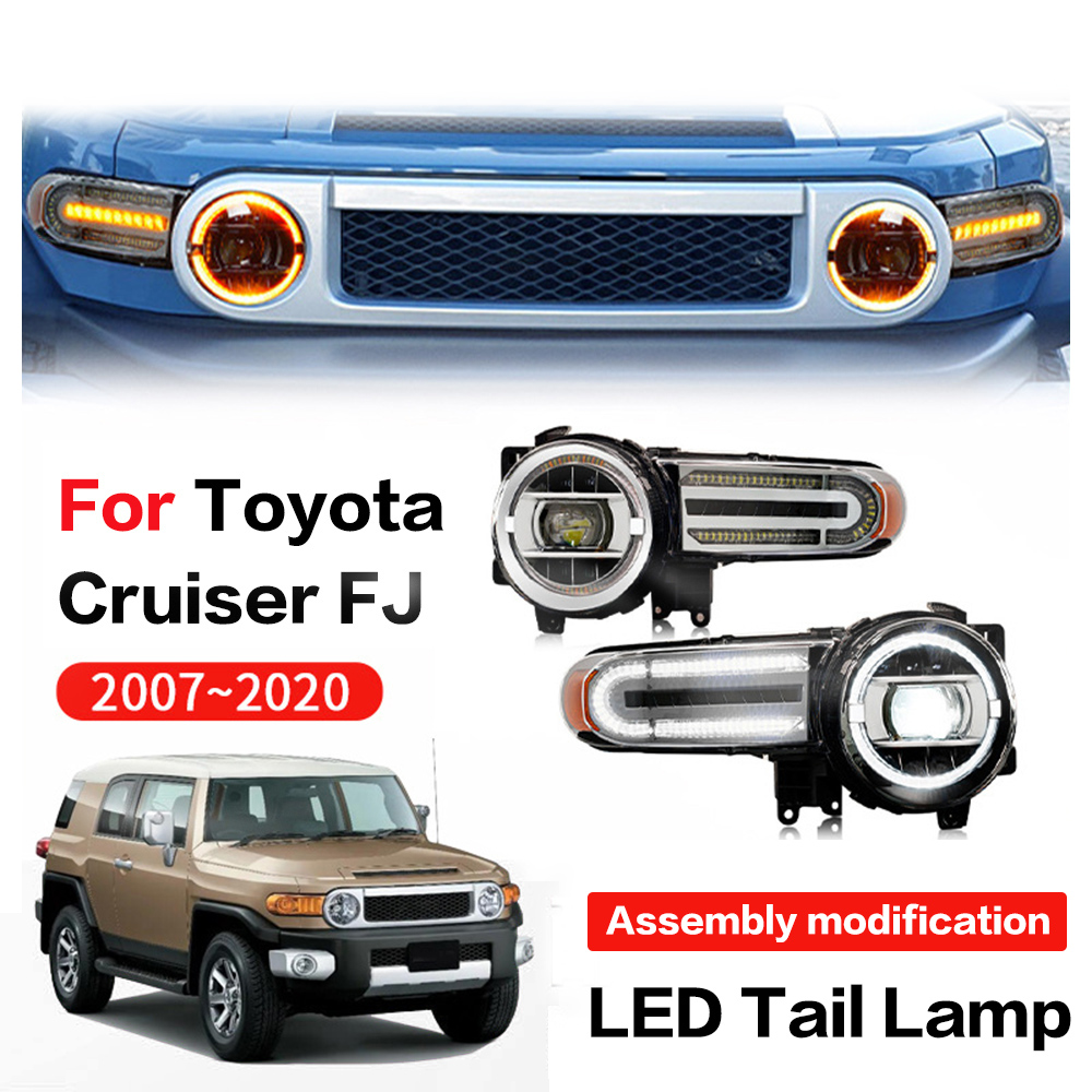 2PCs Car LED Light Headlight Assembly For Toyota FJ Cruiser 2007-2020