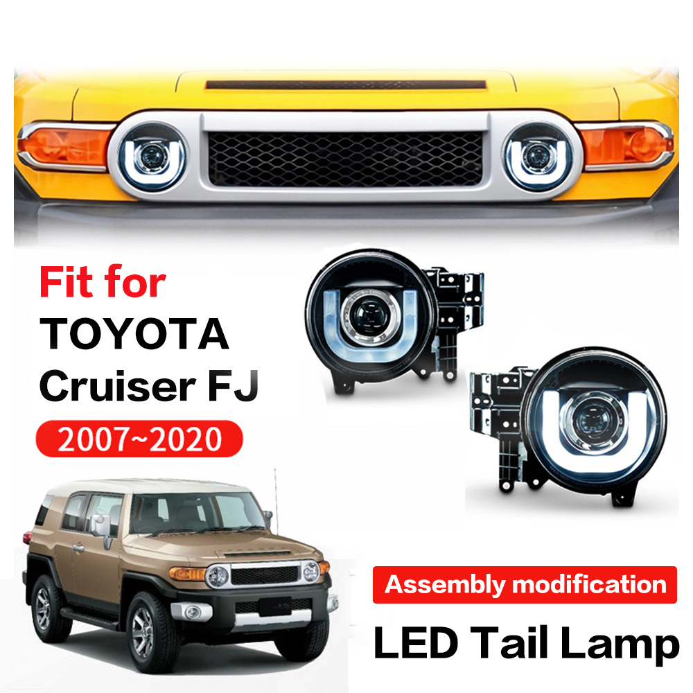 2PCs Car LED Light Headlight Assembly For Toyota FJ Cruiser 2007-2020