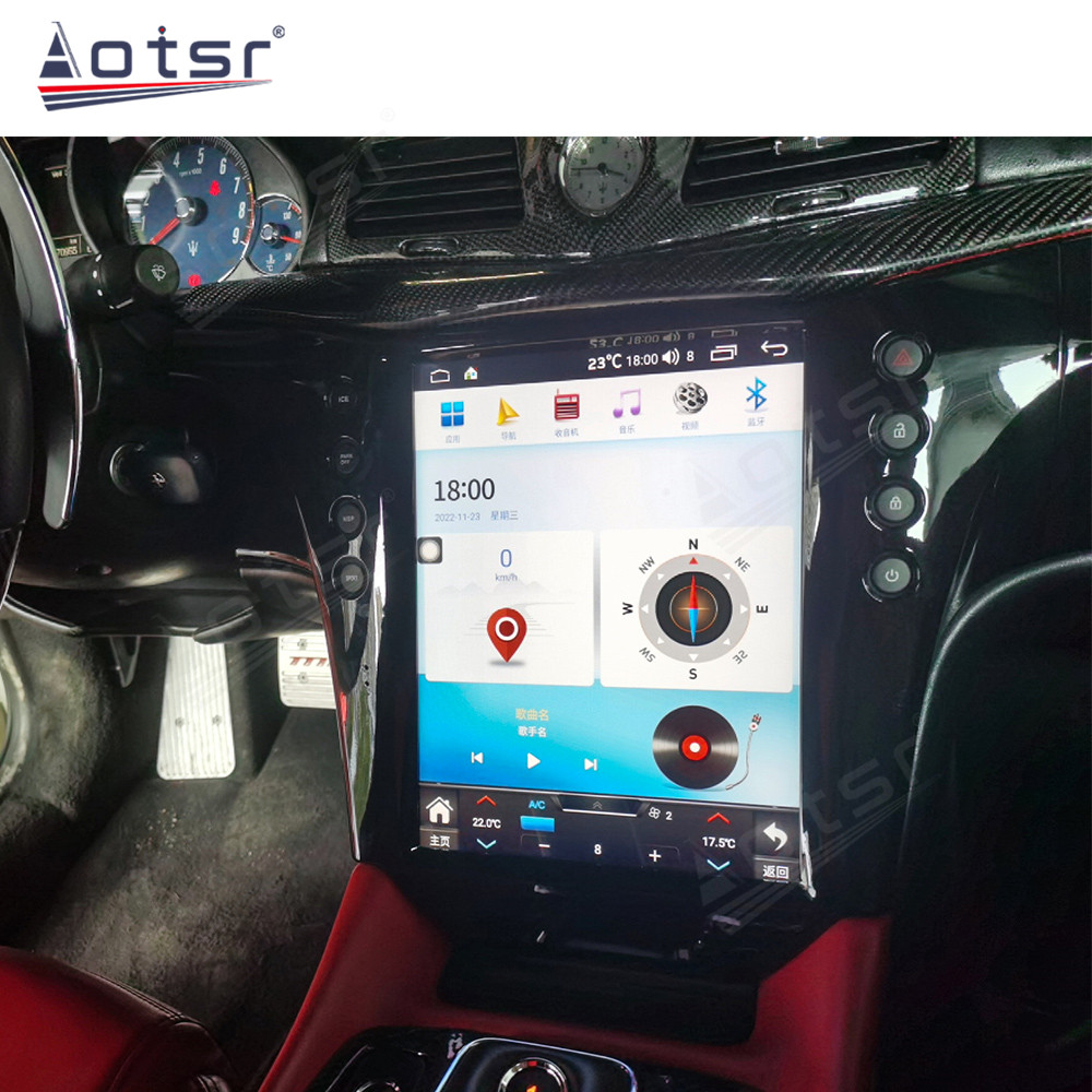 Android 12 Tesla Screen For Maserati GT/GC GranTurismo 2007-2017 8core Carbon Fiber Multimedia Player Car GPS Navigation Head Unit