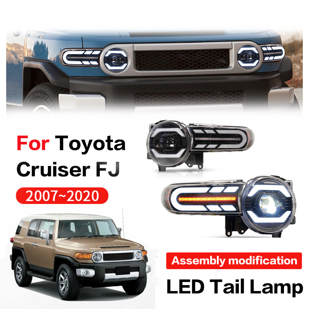 2PCs Car LED Light For Toyota FJ Cruiser 2007-2020 Headlight Assembly 
