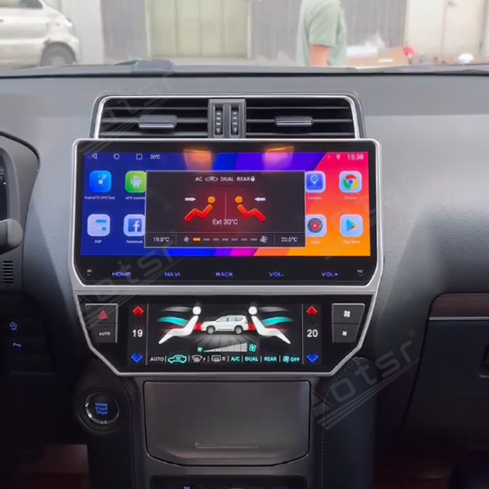 AC Panel Air Conditioner Climate Control For Toyota Prado 2018-2022 Touch Stereo Board Screen Headunit Original Style